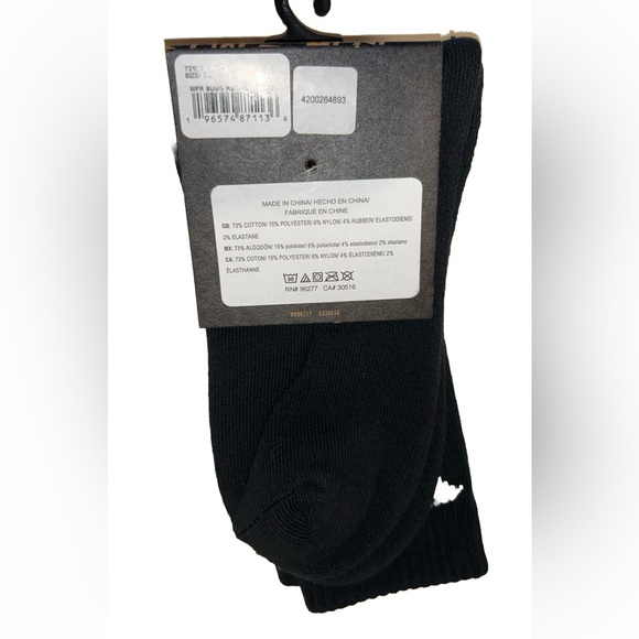 Vans Off The Wall Crew Socks 1 Pair Boys 1-6 Black w White Bat Wing & Logo Skate - Picture 4 of 11